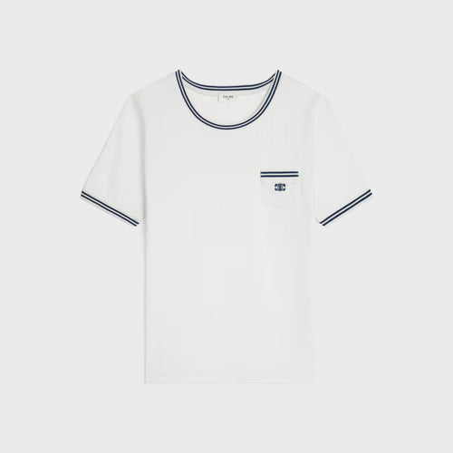 CELINE 70's Triomphe T-Shirt | Celine Short-Sleeved Top (White)
