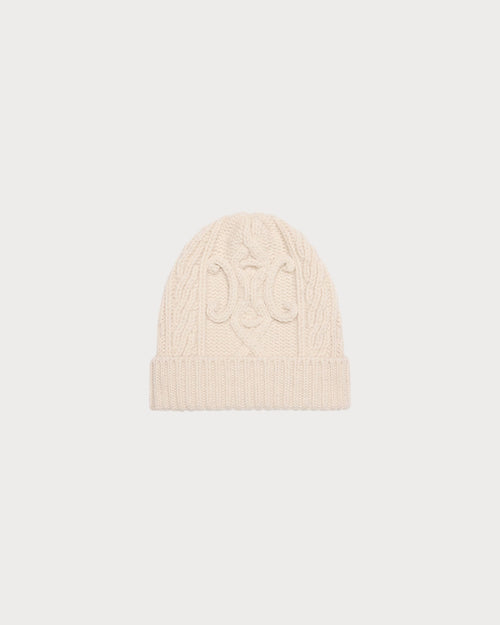 CELINE Triomphe Beanie | Celine Beanie (White)