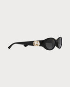 GUCCI Oval Frame Sunglasses(Noir)