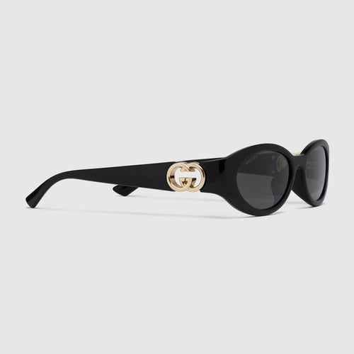GUCCI Oval Frame Sunglasses(Noir)