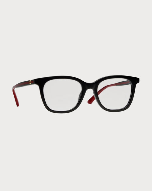 GUCCI Rectangular Optical Frame Acetate(Noir)