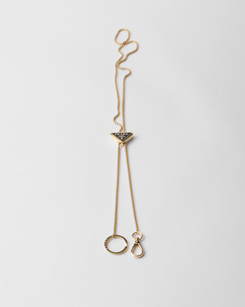 PRADA 1PS052 Metal Keychain Necklace | Prada Necklace (Multicolor)