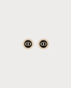 CHRISTIAN DIOR Petit CD Baroque Stud Earrings Gold-Finish Metal | 迪奧 耳環 (多色)