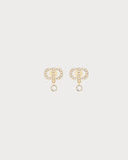 CHRISTIAN DIOR Petit CD Earrings Gold-Finish Metal and Silver-Tone Crystals | Dior Earrings (Gold)