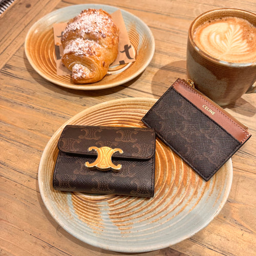 CELINE Compact Wallet with Coin Triomphe | Celine wallet with card holder (Presbyopia)