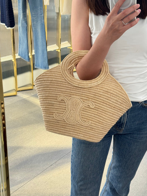CELINE Braided Panier in Raffia | 賽琳 草編籃 (啡色)