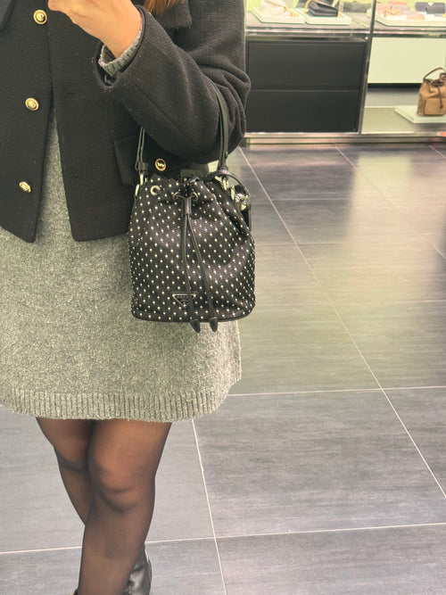 PRADA 1BE067 Bucket Bag | Prada Bucket Bag (Black)