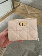 CHRISTIAN DIOR Dior Caro Dahlia Wallet | Dior wallet (pink color matching)
