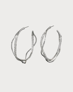 ALEXIS BITTAR Intertwined Two Tone Pave Hoop Earring | 耳環 (多色)