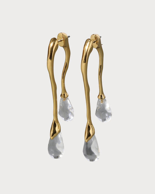 ALEXIS BITTAR Lucite Silver Front Back Double Drop Earring | Earrings (Multicolor)