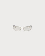 MIU MIU Nocturne Sunglasses | Miu Miu Sunglasses (Silver Gradient Clear Lens)