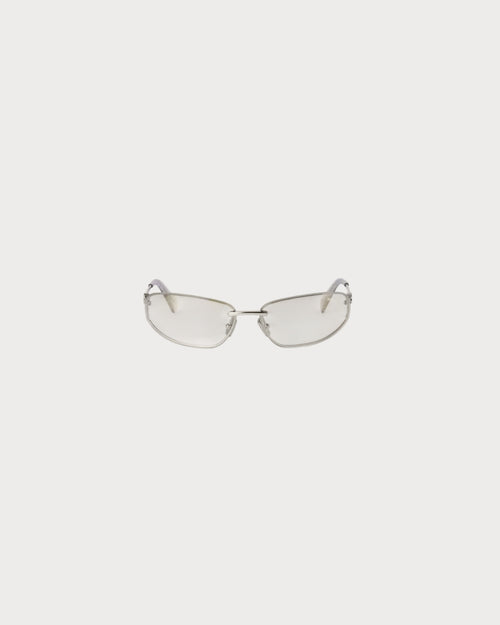 MIU MIU Nocturne Sunglasses | Miu Miu Sunglasses (Silver Gradient Clear Lens)