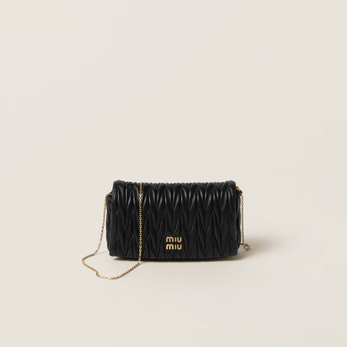 MIU MIU Matelassé Nappa Leather Mini-Bag | MIU MIU Handbag (Black)