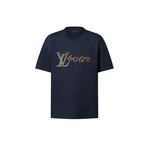 LOUIS VUITTON 1AFR94 Embroidered Short-Sleeved T-Shirt | Louis Vuitton Men's Top (Multicolor)