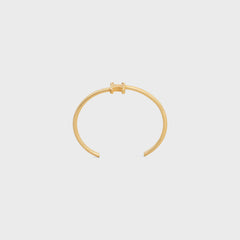 CELINE Triomphe Asymmetric Cuff in Brass | Celine Bracelet (Multicolor)