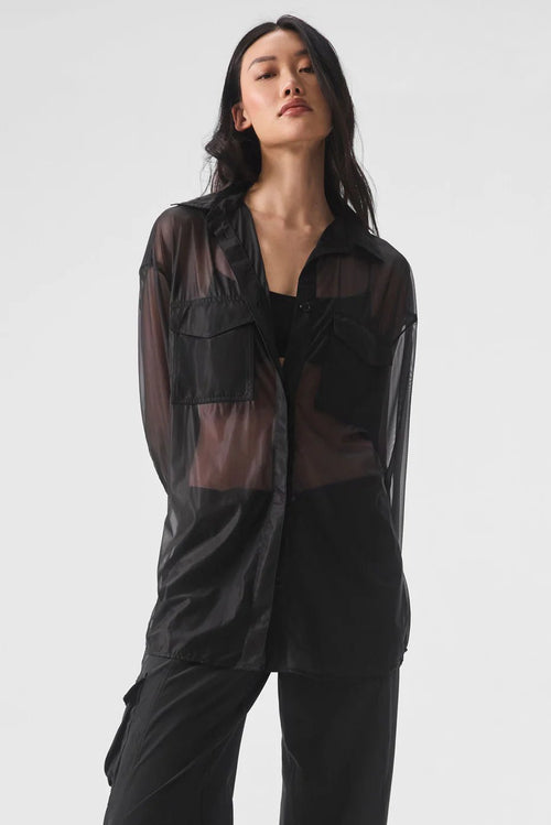 ALO YOGA Sheer Effusion Button Down Long Sleeve | 透膚長袖襯衫 (多色) - LondonKelly 英國名牌代購