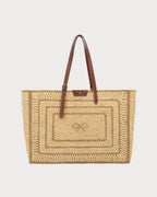 ANYA HINDMARCH Raffia Bow Tote | 安雅·希德瑪芝 草編蝴蝶結托特包(天然色) - LondonKelly 英國名牌代購