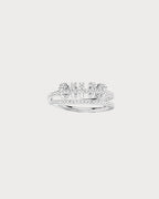 APM MONACO A17573OX Double Ring with Sliding Hoops | 雙戒配滑動環 (銀色) - LondonKelly 英國名牌代購