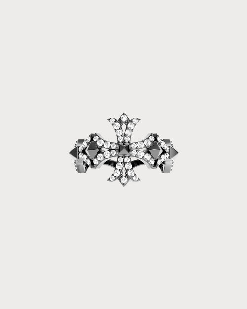 APM MONACO A23981XBR Statement Cross Ring | 個性十字戒指 (深灰色) - LondonKelly 英國名牌代購
