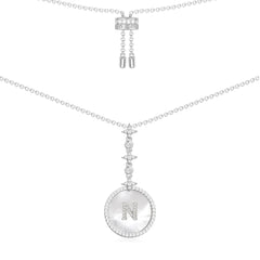 APM MONACO AC5794XNAA Alphabet Eternelle Adjustable Necklace | 可調式頸鏈 (銀色) - LondonKelly 英國名牌代購
