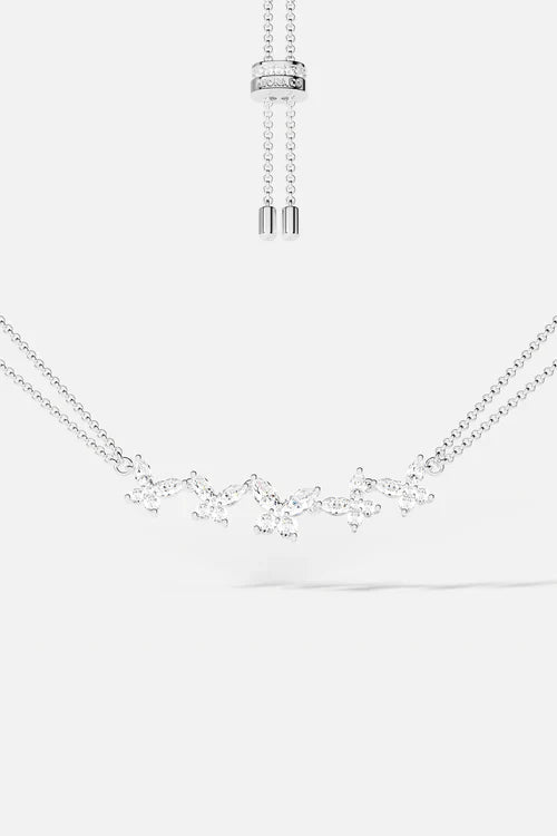 APM MONACO AC6202OX Butterflies Double Chain Adjustable Necklace | 雙層蝴蝶可調式項鍊 (銀色) - LondonKelly 英國名牌代購