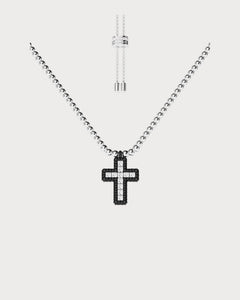 APM MONACO AC7152OX Pave Cross Adjustable Necklace with Beads | 鋪鑽十字配珠可調式頸鏈 (多色) - LondonKelly 英國名牌代購