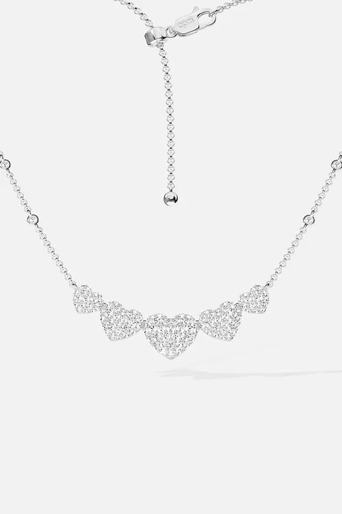 APM MONACO AC8231OX Multi - Heart Adjustable Necklace | 多心形可調式項鍊 (銀色) - LondonKelly 英國名牌代購