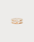 APM MONACO P22677OX Double Line Pave Ring | 雙排鑲石戒指 (玫瑰金) - LondonKelly 英國名牌代購