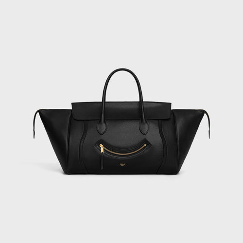 CELINE Medium Smiling New Luggage in Supple Shiny Lambskin | 賽琳 手袋 (黑色) - LondonKelly 英國名牌代購