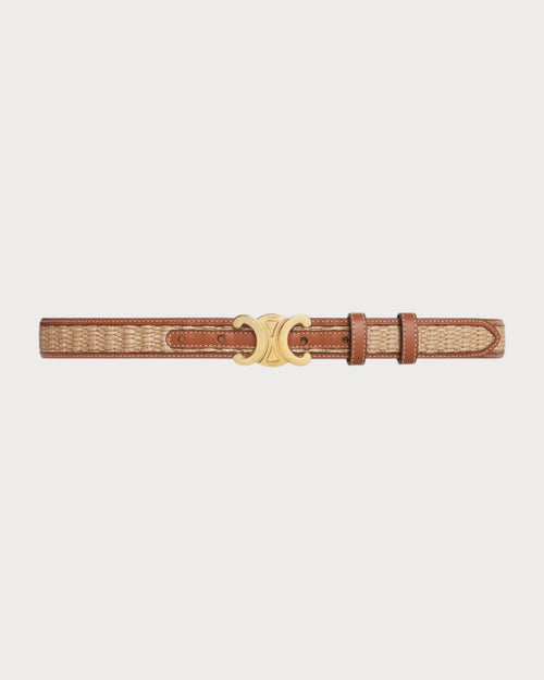 CELINE Medium Triomphe Belt | 賽琳 皮帶 (2.5CM/啡色) - LondonKelly 英國名牌代購