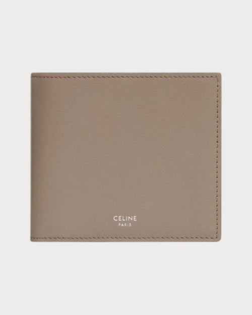 CELINE Men's Bi - Fold Wallet with Coin Compartment | 賽琳 男仕銀包 (煙灰褐色) - LONDONKELLY 英國名牌代購