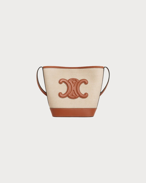 CELINE Small Bucket Cuir Triomphe In Textile | 賽琳 水桶袋 (啡色) - LondonKelly 英國名牌代購