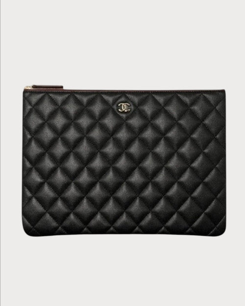 CHANEL AP4021 Classic Zipped Pouch Grained Shiny Calfskin | 香奈兒 文件袋 (黑色) - LONDONKELLY 英國名牌代購