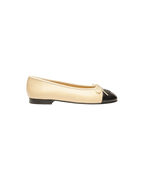 CHANEL G02819 Ballerina Flat Lambskin & Beige Black | 香奈兒 平底鞋 (多色) - LONDONKELLY 英國名牌代購