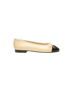 CHANEL G02819 Ballerina Flat Lambskin & Beige Black | 香奈兒 平底鞋 (多色) - LONDONKELLY 英國名牌代購