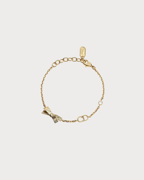 CHRISTIAN DIOR CD Bow Bracelet | 迪奧 蝴蝶結手鏈 (金色) - LONDONKELLY 英國名牌代購