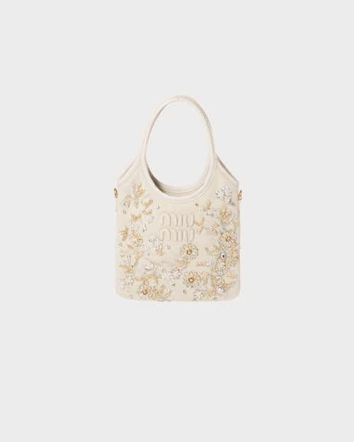 MIU MIU IVY Embroidered Gabardine Bag Cotton(3 Colors)