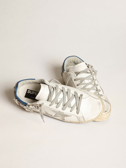 GOLDEN GOOSE Women's Super - Star with Swarovski stone decoration | 黃金鵝 女款 Super - Star 搭配施華洛世奇水鑽裝飾(白色) - LondonKelly 英國名牌代購