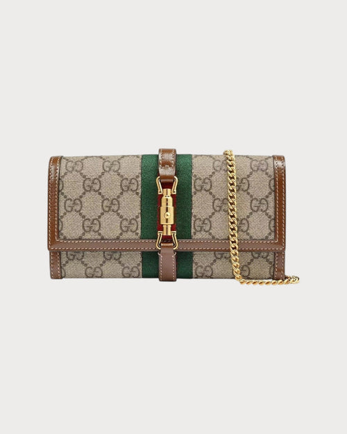 GUCCI Jackie 1961 Chain Wallet | 古馳 銀包連鏈帶 (啡色)