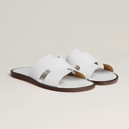 HERMES Men's Calfskin Izmir Sandal | 愛馬仕 男仕拖鞋 (White)
