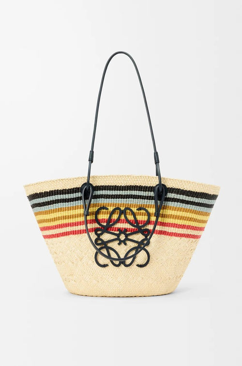 Loewe Medium Anagram Basket in Iraca Palm and Calfskin | 羅意威 草編籃 (啡色) - LondonKelly 英國名牌代購