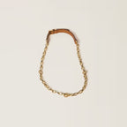 MIU MIU Metal and Leather Necklace | 繆繆 頸鏈 (金色) - LondonKelly 英國名牌代購