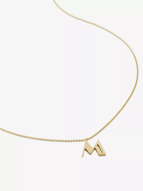 MONICA VINADER Initial M 18ct Gold Vermeil - Plated 925 Sterling Silver Necklace | 頸鏈 (金色) - LondonKelly 英國名牌代購