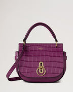 MULBERRY Small Amberley Satchel Top Handle | 瑪百莉 小號安柏利手提單肩包(蘭花紫亮面) - LondonKelly 英國名牌代購