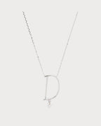 PERSEE White Gold and Diamond Alphabet D Necklace | 白金鑽石字母頸鏈 (白金款) - LondonKelly 英國名牌代購