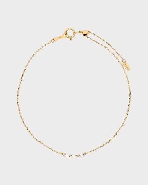 PERSEE Yellow Gold and Diamond Danae Bracelet | 黃金鑽石手鏈 (黃金) - LondonKelly 英國名牌代購