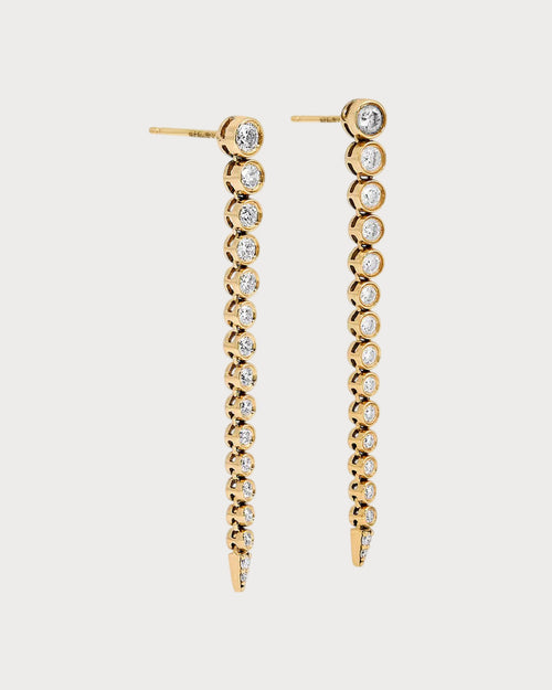 PERSEE Yellow Gold and Diamond Danae Gradient Earrings | 黃金鑽石漸層耳環 (黃金款) - LondonKelly 英國名牌代購