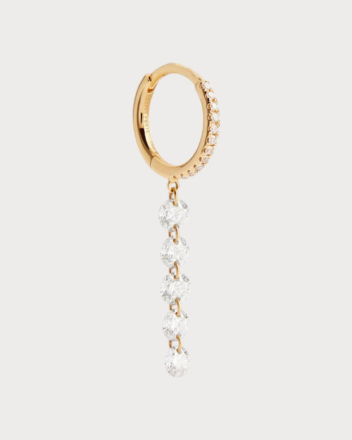 PERSEE Yellow Gold Diamond Piercings Single Earring | 黃金鑽石穿式單耳環 (黃金款) - LondonKelly 英國名牌代購