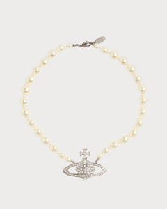 VIVIENNE WESTWOOD One Row Pearl Bas Relief Choker Brass(2 Colors)