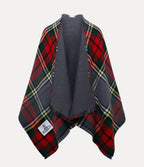 VIVIENNE WESTWOOD Reversible Tartan Wool Poncho | 西太后 雙面格紋羊毛披肩 (紅色) - LONDONKELLY 英國名牌代購